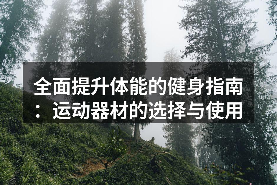 运动器材的多样选择