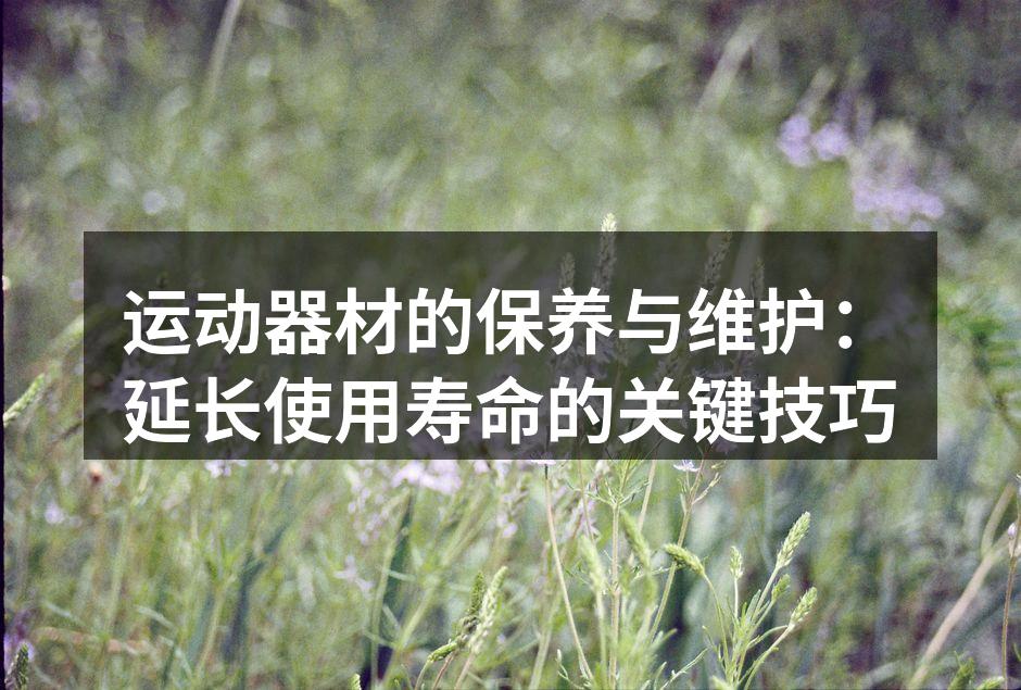 定期清理运动器材表面