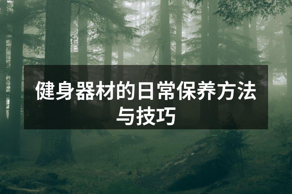 保养好的健身器材